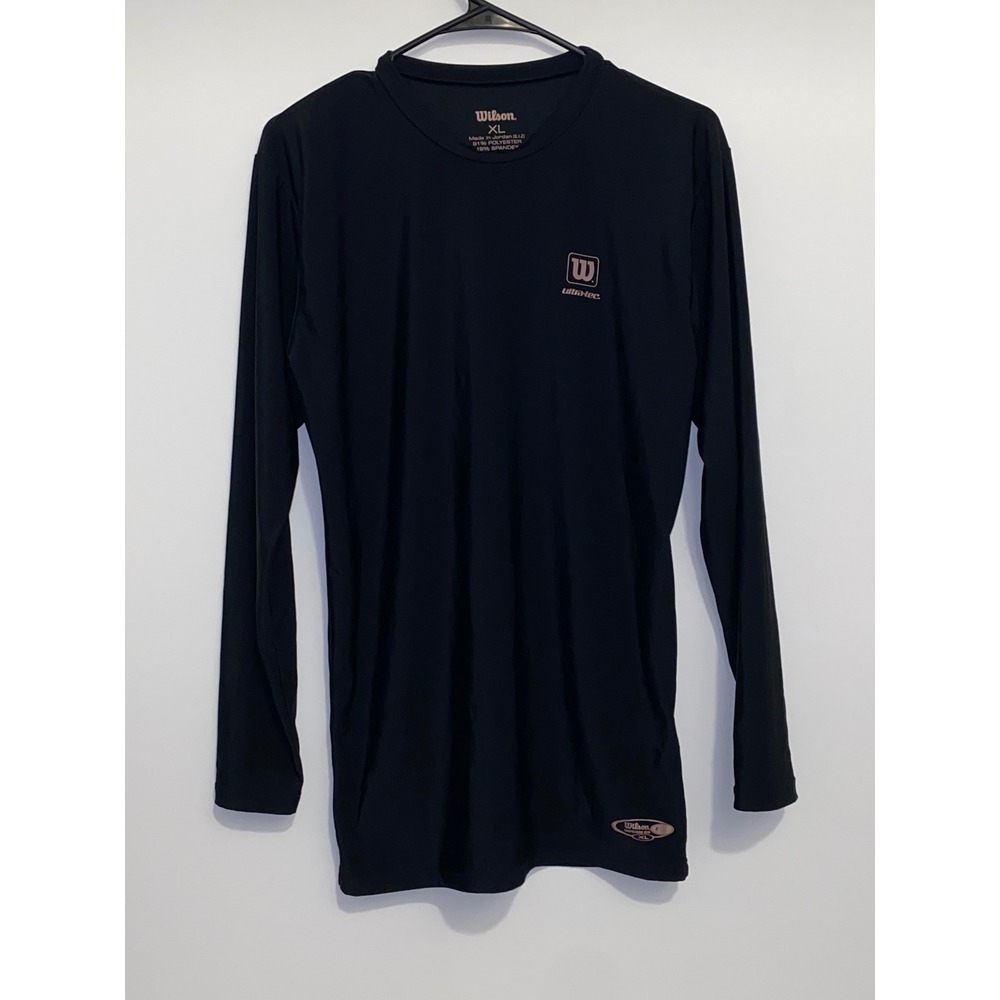 Wilson Ultra-Tec Mens XL Black Long Sleeve Compression Shirt Athletic Training‎